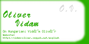 oliver vidam business card